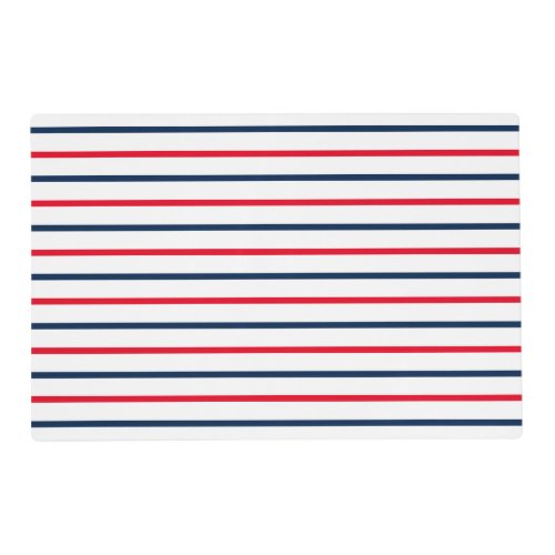 Fourth of July red white blue stripes patriotic Placemat