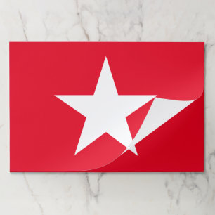 Fourth of July red white star placemats