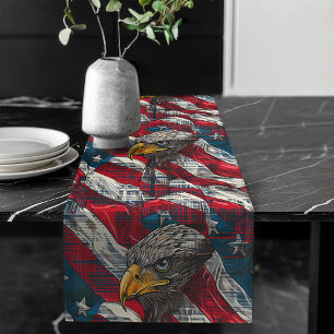 Fourth of July Runner Eagle & Flag Home Accent