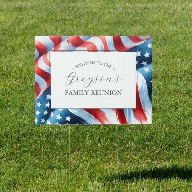 Fourth of July Sign Party Signs Customizable (Insitu)