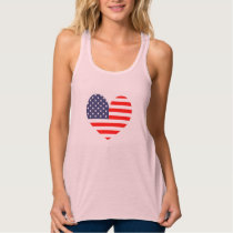 Fourth of July spaghetti strap tank tops for women