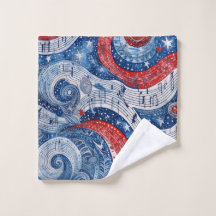 Fourth Of July Starry Musical Swirls