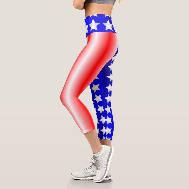 Fourth of July Stars and Stripes Capris (Left)