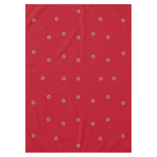 Fourth of July Stars Red Tablecloth