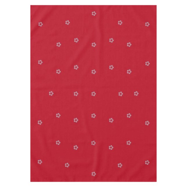 Fourth of July Stars Red Tablecloth (Front)