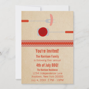 Fourth of July Summer Grilling Invite