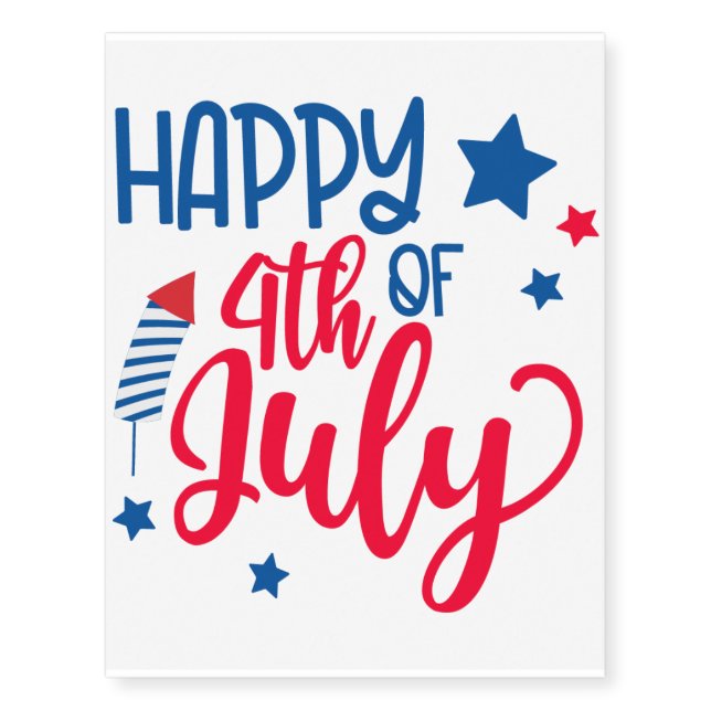 Fourth of July Temporary Tattoos (Front)