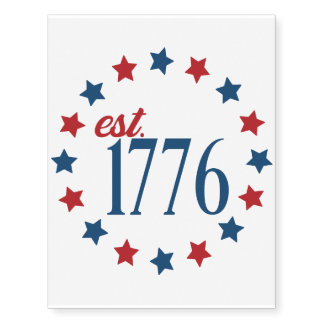 Fourth of July Temporary Tattoos - 1776