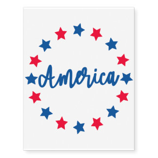 Fourth of July Temporary Tattoos - America