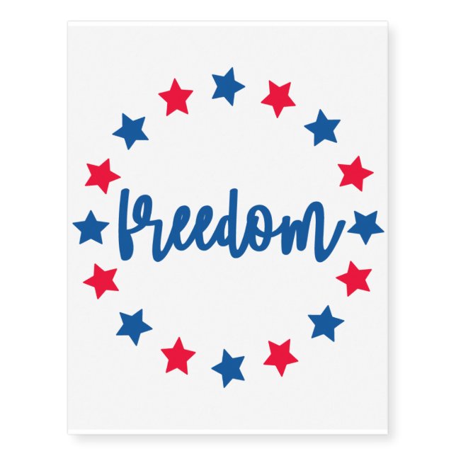 Fourth of July Temporary Tattoos - Freedom (Front)