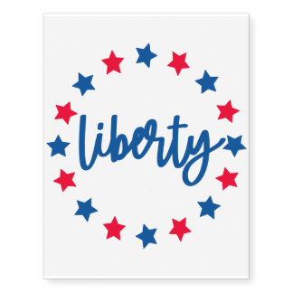 Fourth of July Temporary Tattoos - Liberty