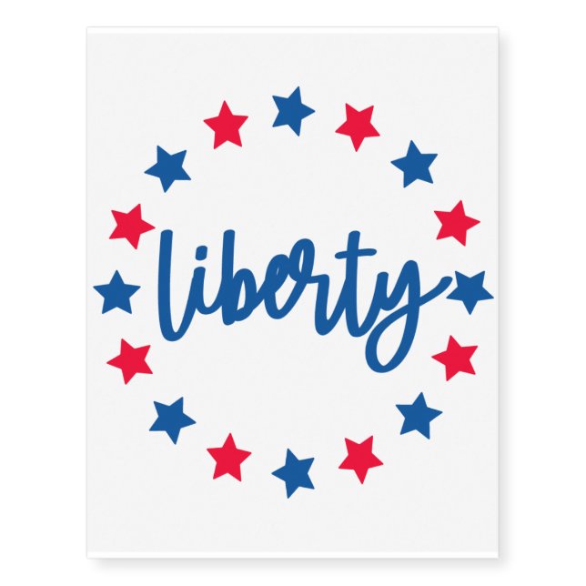 Fourth of July Temporary Tattoos - Liberty (Front)
