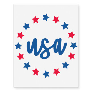 Fourth of July Temporary Tattoos - USA