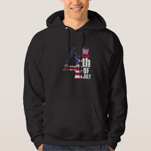 Fourth Of July United States Of America Us Flag 4t Hoodie