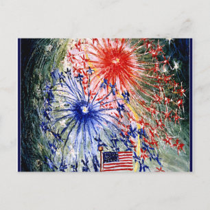 Fourth of July Vintage Postcard