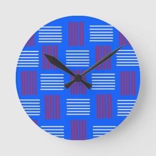 Fourth of July Weave  Round Clock