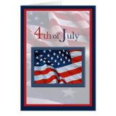 Fourth of July with Flags Card (Front)