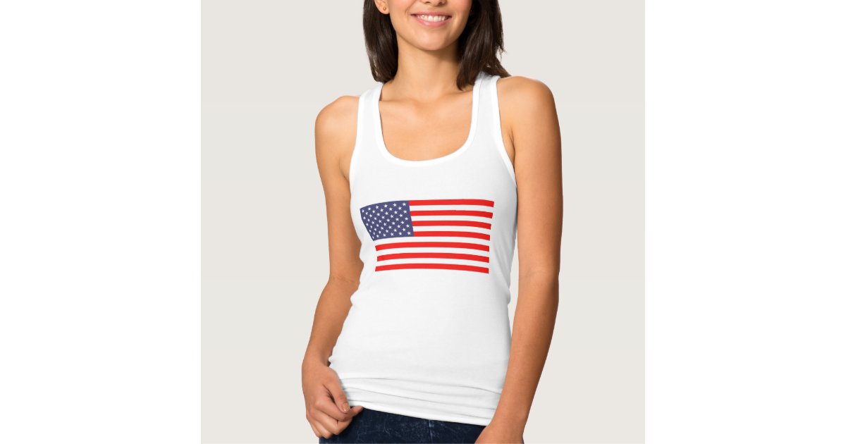Fourth Of July Women S Tank Top With American Flag Zazzle Com