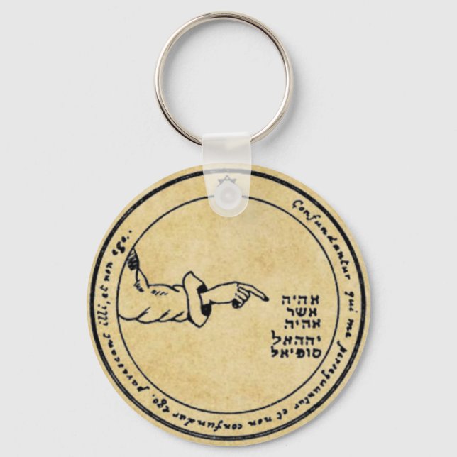 Fourth Pentacle of the Moon Keychain (Front)