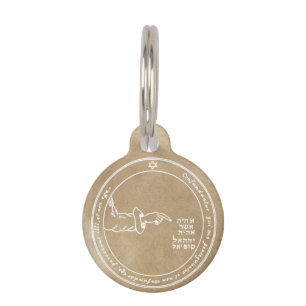 Fourth Pentacle of the Moon Pet ID Tag