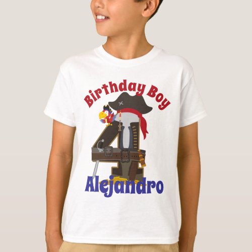 Fourth Pirate birthday boy 4th T_Shirt