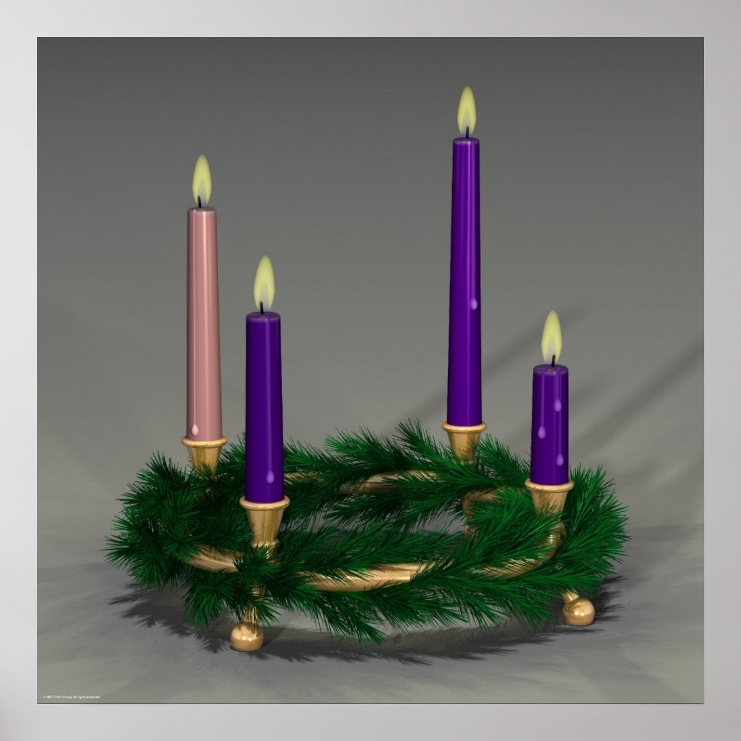 Fourth Week of Advent Poster Zazzle