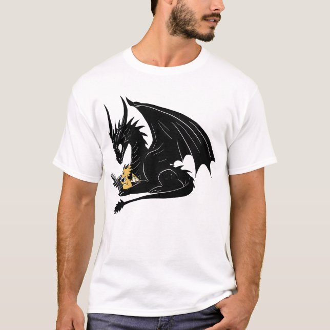 Fourth Wing Dragons Reading Together Cute Tairn T-Shirt (Front)