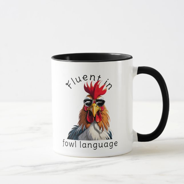 Fowl Language Chicken Mug Gift - Coffee Lover Gift (Right)
