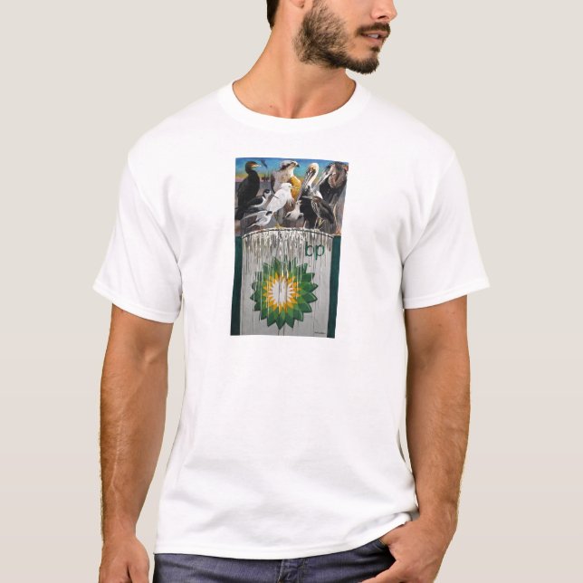 Fowl Language Oil Disaster Art T-Shirt (Front)