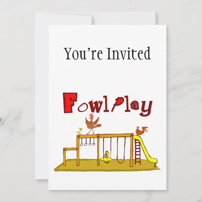 Fowl Play Invitation (Front)