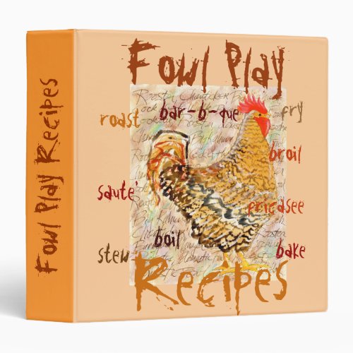 Fowl Play Poultry Recipes binder