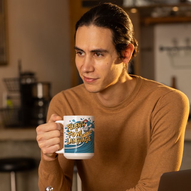 Fowl Surfers Guide To Fluent in Fowl Language Coffee Mug (Creator Uploaded)