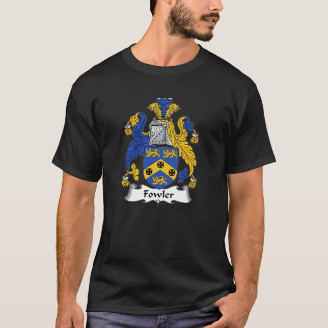 Fowler Coat of Arms  Fowler Family Crest T-Shirt (Front)