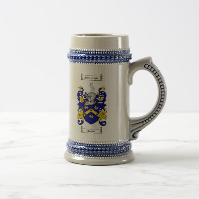 Fowler Coat of Arms Stein / Fowler Family Crest (Right)