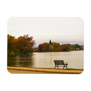 Fowler Lake in Autumn, WI Magnet