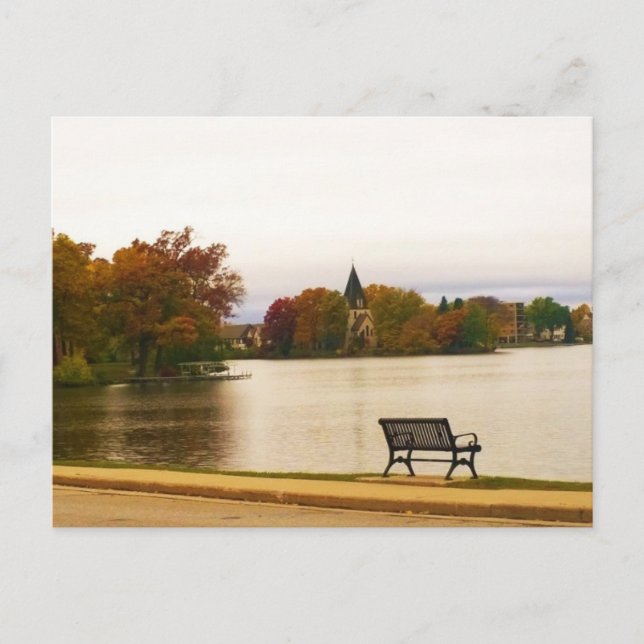 Fowler Lake in Autumn, WI Postcard (Front)