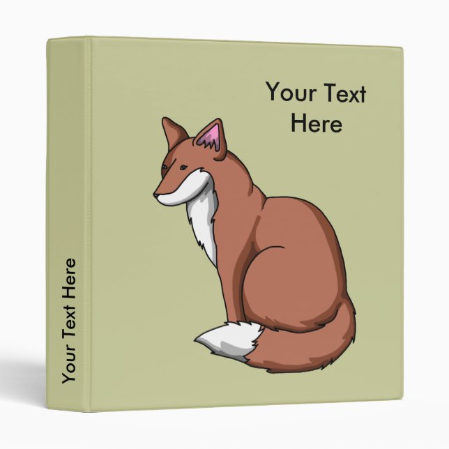 Fox 3 Ring Binder (Front/Spine)