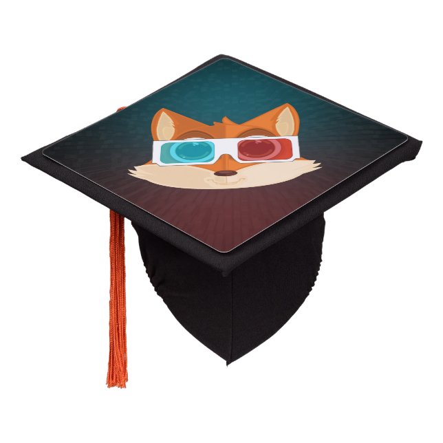 Fox - 3D   Graduation Cap Topper (Angled)