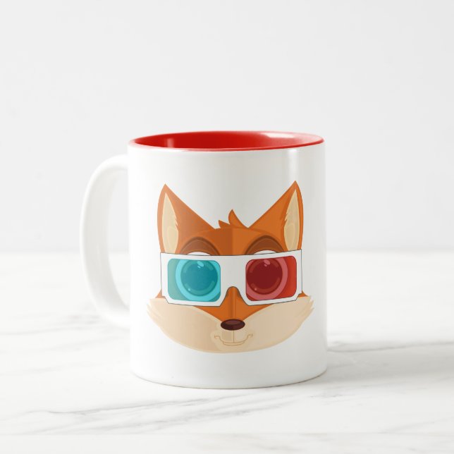 Fox - 3D Two-Tone Coffee Mug (Front Left)