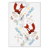 Fox Acorn Floral and Fern Woodland Pattern (Front)