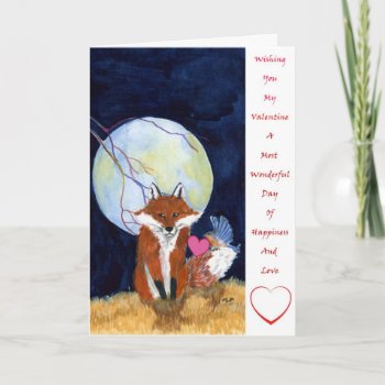 Fox And Bluebird Valentine Holiday Card by glorykmurphy at Zazzle