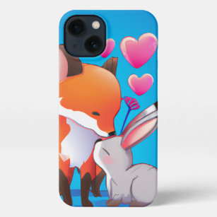 Fox and Bunny Love iPhone 13 Case