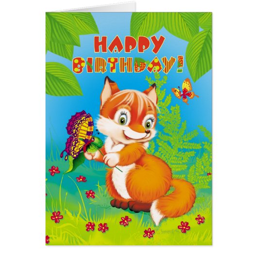 fox and butterfly cards (Front)