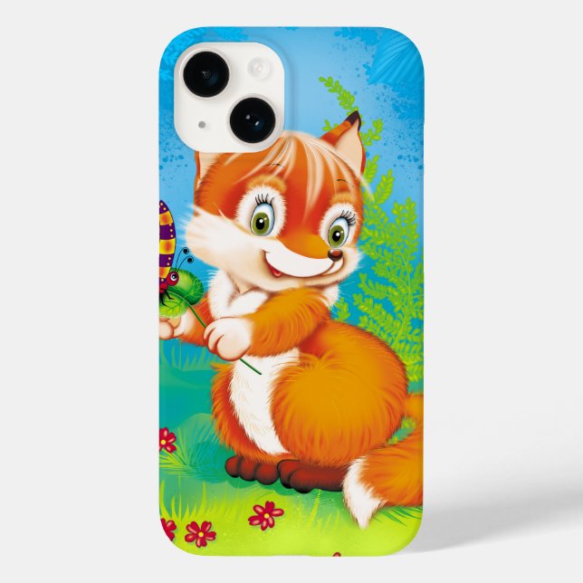 fox and butterfly Case-Mate iPhone case (Back)