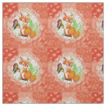fox and butterfly fabric