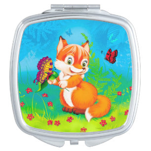 fox and butterfly mirror for makeup