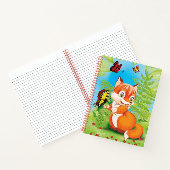 fox and butterfly notebook (Inside)