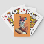 Fox and Butterfly  Playing Cards