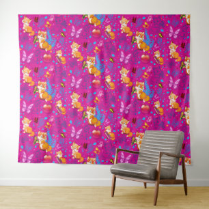 fox and butterfly tapestry