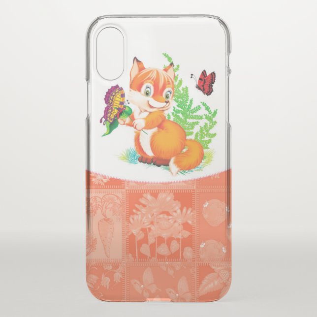 fox and butterfly uncommon iPhone case (Back)